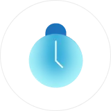 time saving clock icon